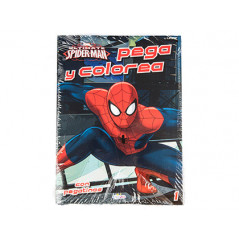 Cuaderno de colorear spiderman pegacolor con pegatinas 12 paginas 210x280 mm