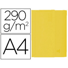 Subcarpeta cartulina con bolsa exacompta din a4 amarillo 290 gr