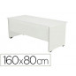Mesa oficina rocada serie work 160x80 cm acabado aw04 blanco/blanco