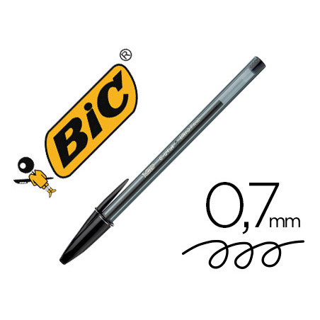 Boligrafo bic cristal ultrafine punta forma aguja 0,7 mm negro