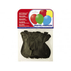 Globos pastel negro bolsa de 20 unidades