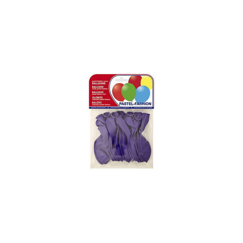 Globo 100% latex biodegradable pastel lila bolsa de 20 unidades