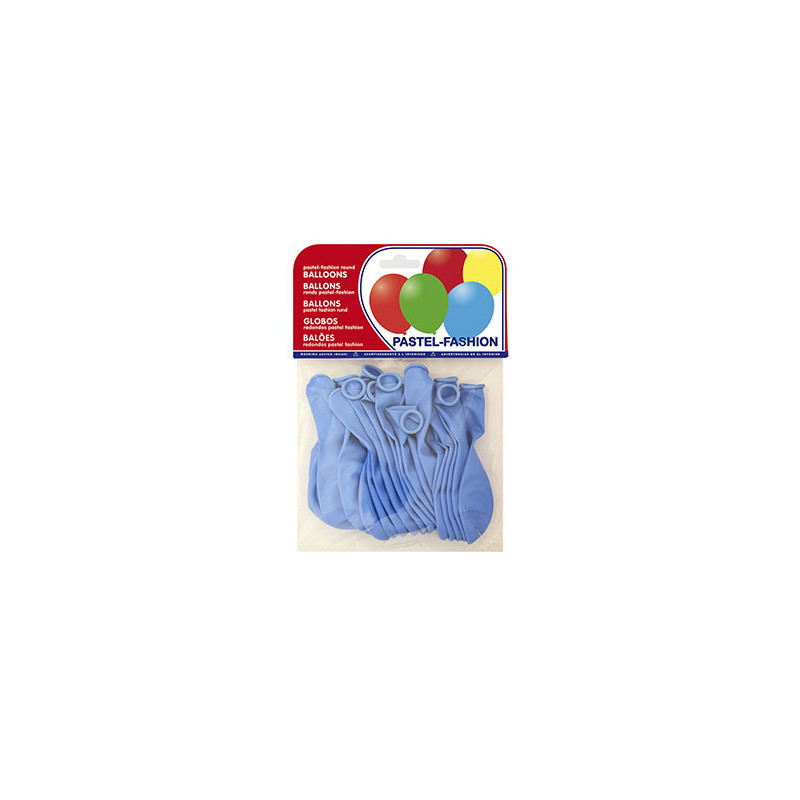 Globo 100% latex biodegradable pastel azul celeste bolsa de 20 unidades
