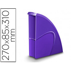 Revistero cep plastico uso vertical / horizontal violeta 85x270x310 mm
