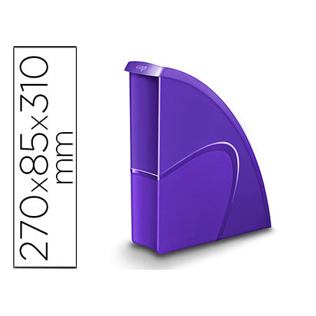 Revistero cep plastico uso vertical / horizontal violeta 85x270x310 mm