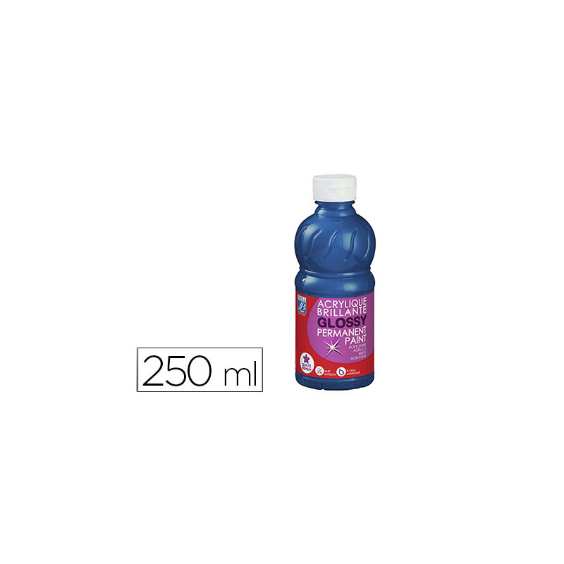 Pintura acrilica l&b brillo azul primario bote de 250 ml