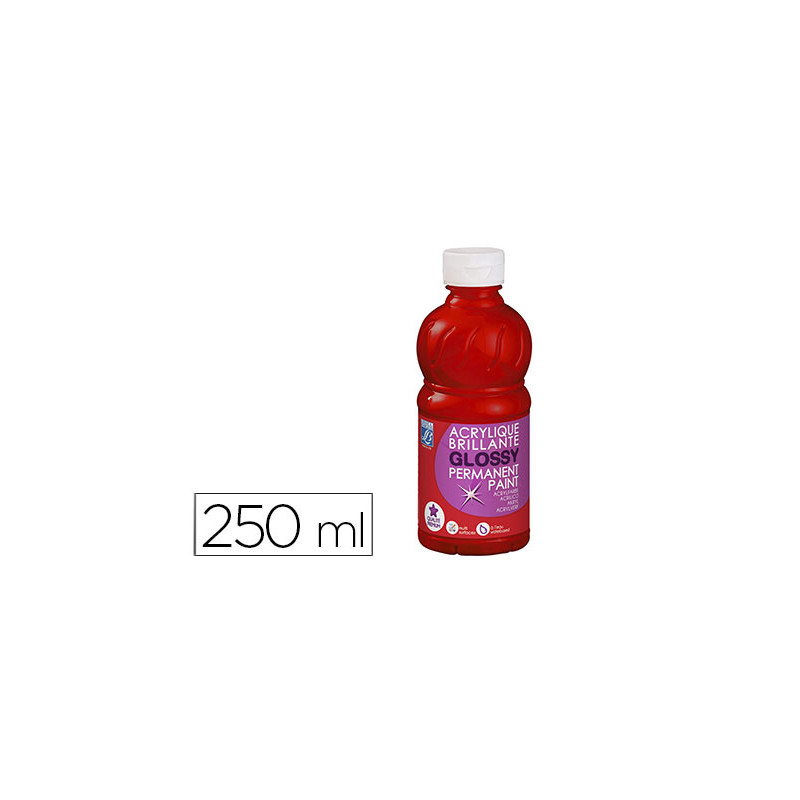 Pintura acrilica l&b brillo rojo primario bote de 250 ml