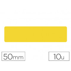 Simbolo adhesivo tarifold pvc tira longitudinal delimitacion suelo 50 mm amarillo pack de 10 unidades