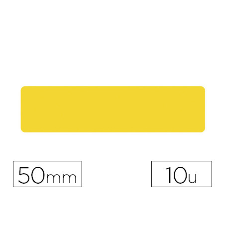 Simbolo adhesivo tarifold pvc tira longitudinal delimitacion suelo 50 mm amarillo pack de 10 unidades