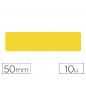 Simbolo adhesivo djois pvc tira longitudinal delimitacion suelo 50 mm amarillo pack de 10 unidades