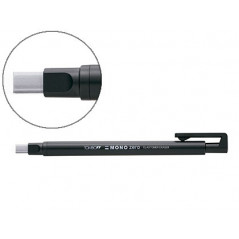 Portagomas tombow con clip punta goma blanca rectangular 2,5 x 5 mm color negro