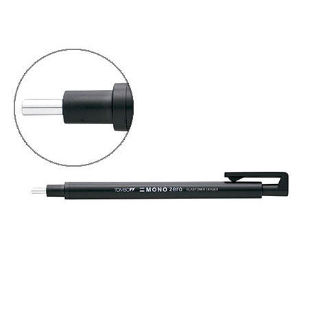 Portagomas tombow con clip punta goma negra redonda 2,3 mm diametro color negro