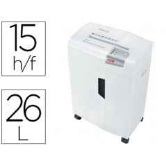 Destructora de documentos hsm shredstar x15 capacidad de corte 15 h en particulas destruyegrapas clips cd y tarjetas