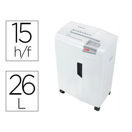 Destructora de documentos hsm shredstar x15 capacidad de corte 15 h en particulas destruyegrapas clips cd y tarjetas