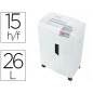 Destructora de documentos hsm shredstar x15 capacidad de corte 15h en particulas destruye grapas clips cd y tarjetas
