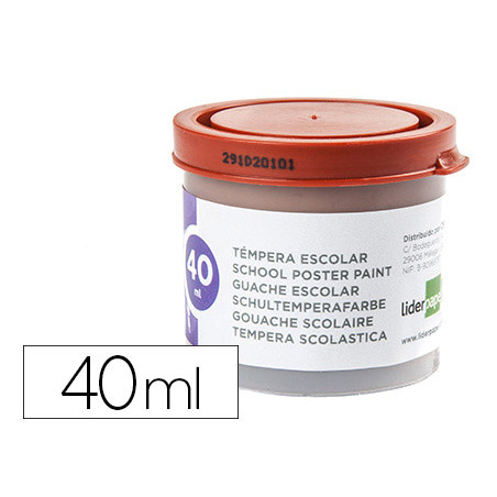 Tempera liderpapel escolar 40 ml marron