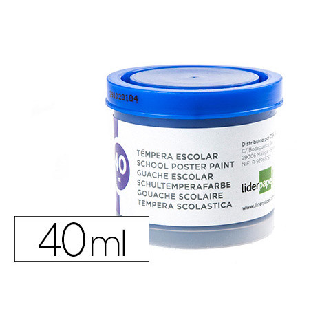 Tempera liderpapel escolar 40 ml azul ultramar