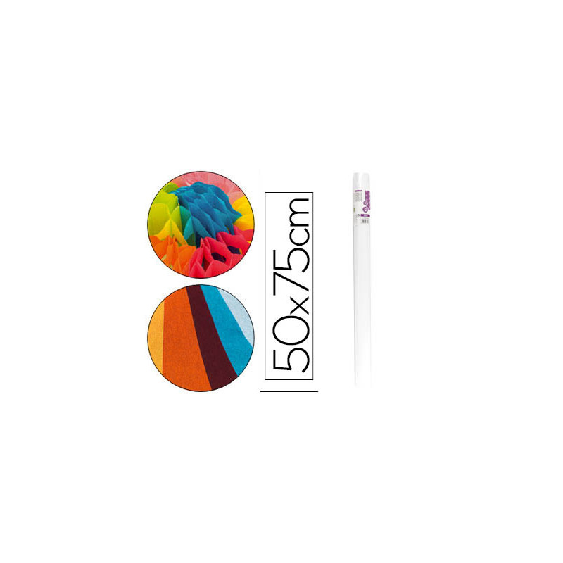 Papel seda liderpapel blanco 17g/m2 rollo de 24 hojas 50x75cm