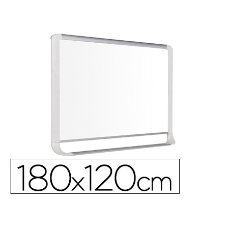 Pizarra blanca bi-office lacada con bandeja integrada 1800x1200 mm