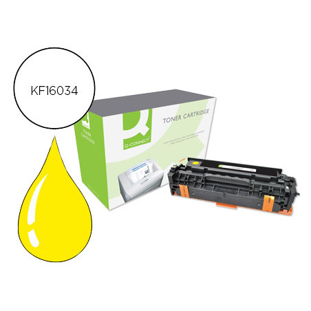 Toner q-connect compatible hp ce412a color laserjet m351a / 451dn / 451nw / 375nw / 475dn amarillo 2.600 pag