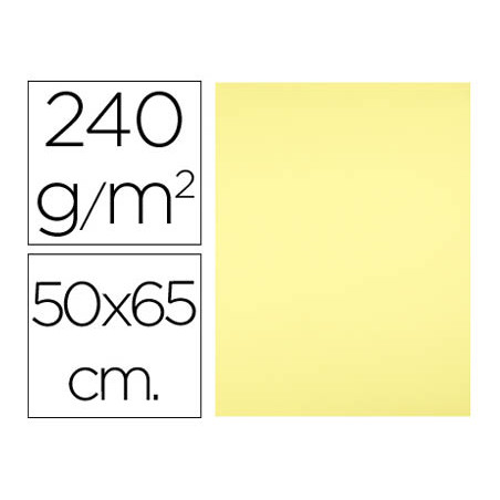 Cartulina liderpapel 50x65 cm 240 g/m2 amarillo medio