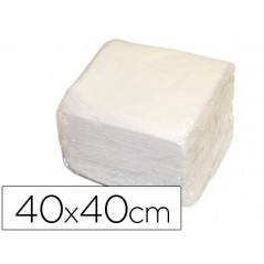 Servilleta de papel 40x40 cm blanca dos capas paquete de 50 unidades
