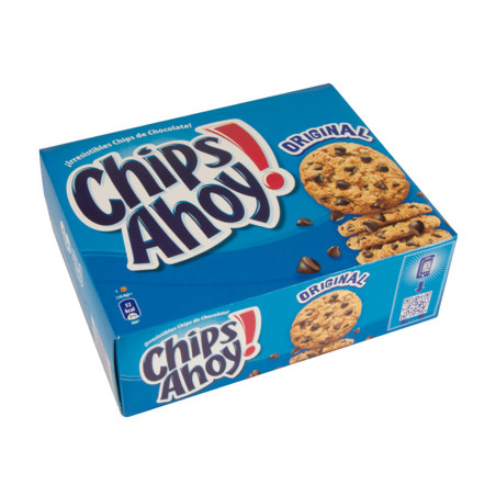 Galleta chips ahoy paquete de 128 gr caja de 2 unidades