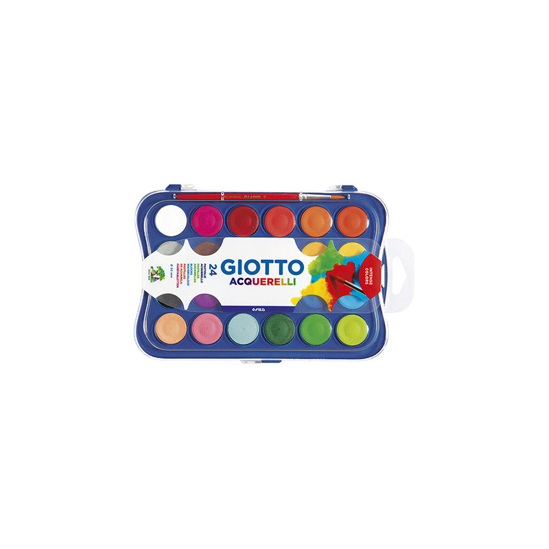 Acuarela giotto 24 colores con pincel estuche de plastico