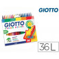 Rotulador giotto turbo color caja de 36 unidades colores surtidos