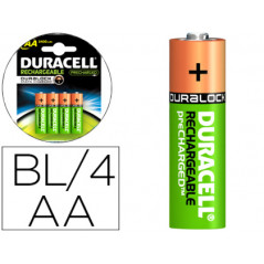 Pila duracell recargable staycharged aa 2400 mah blister de 4 unidades