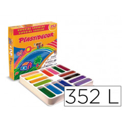 Lapices cera plastidecor caja de 352 unidades 16 colores surtidos