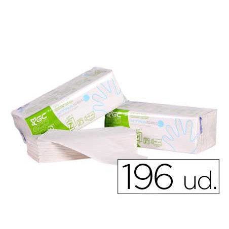 Toalla de papel mano engarzada ecologica xtrasec 20x23 cm 2 capas paquete con 196 unidades