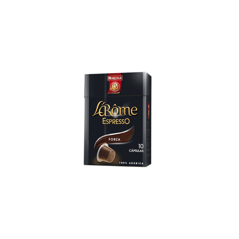 Cafe l 'or espresso forza fuerza 9 caja de 10 unidades compatible con nespresso