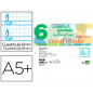 Recambio liderpapel cuarto apaisado pautaguia 100 hojas 75 g cuadriculado pautado 6mm con margen 2 taladros