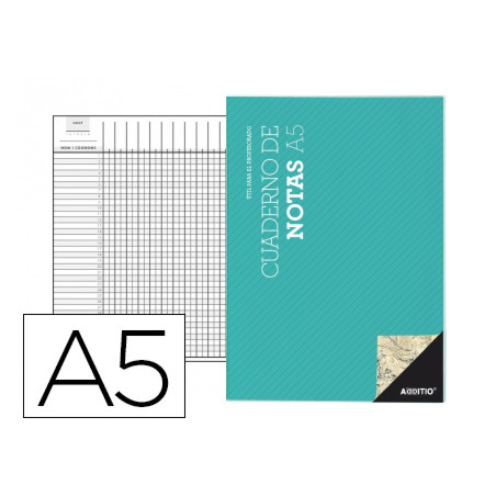 Cuaderno de notas aditio a5 horario planificacion mensual plan de curso