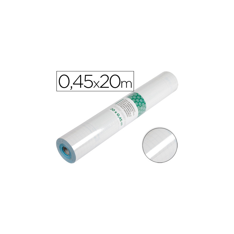 Rollo adhesivo liderpapel transparente rollo de 0,45 x 20 mt 100 mc