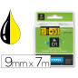 Cinta dymo negro amarillo 9mm x 7 mt d1