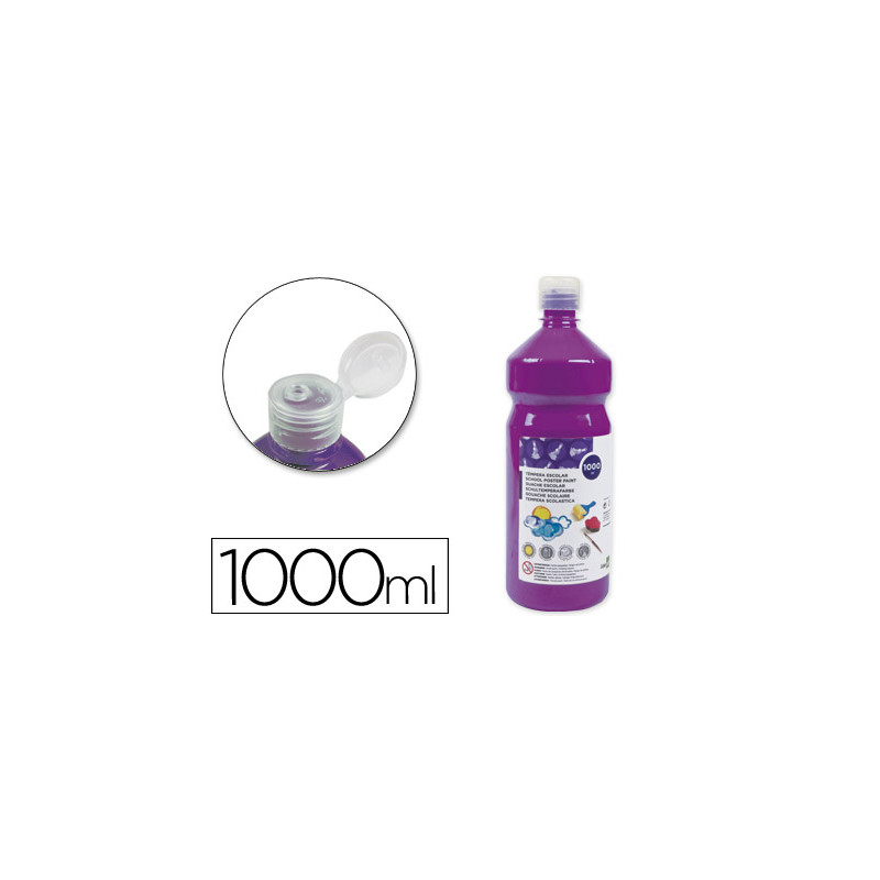 Tempera liquida liderpapel escolar 1000 ml violeta