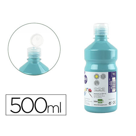 Tempera liquida liderpapel escolar 500 ml turquesa