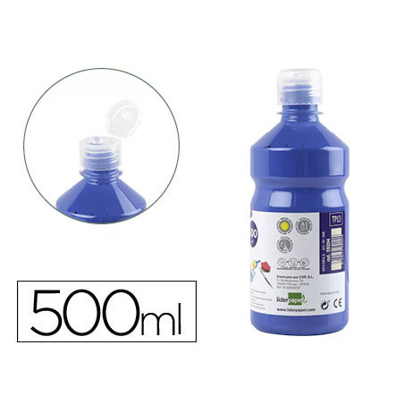 Tempera liquida liderpapel escolar 500 ml azul marino