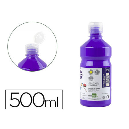 Tempera liquida liderpapel escolar 500 ml violeta