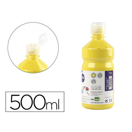 Tempera liquida liderpapel escolar 500 ml amarillo