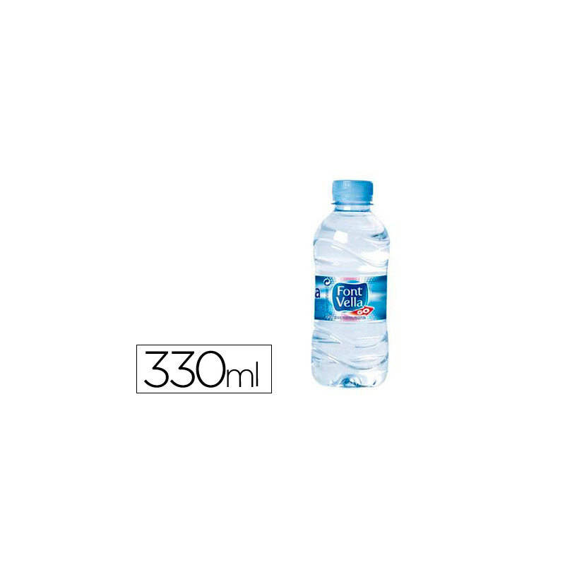 Agua mineral natural font vella botella sant hilari 330 ml
