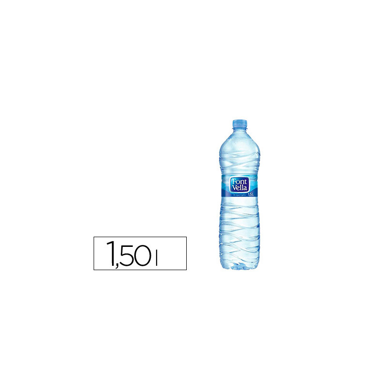 Agua mineral natural font vella botella sant hilari 1,5 l
