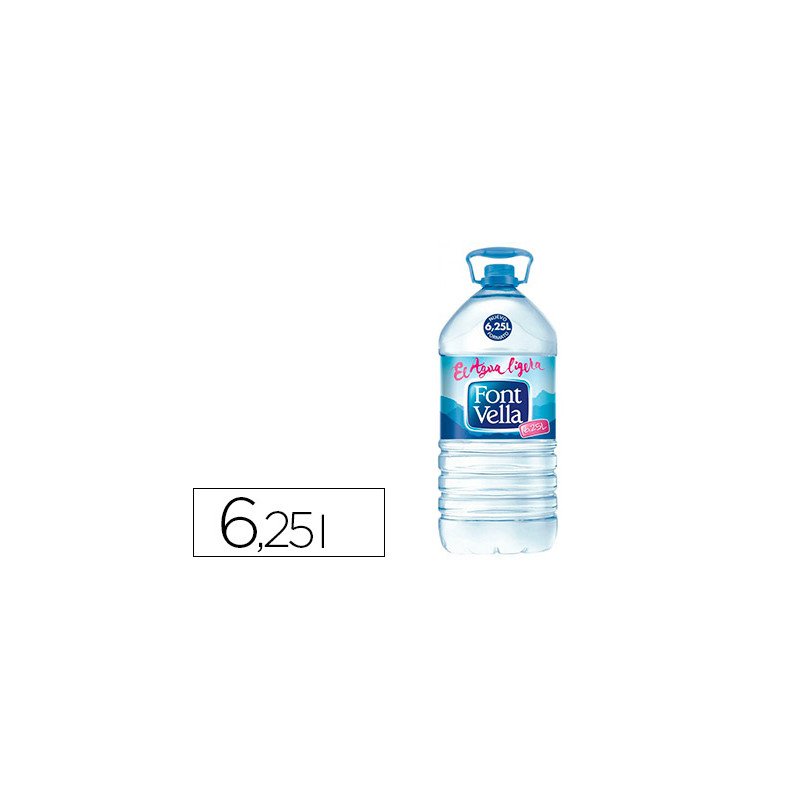 Agua mineral natural font vella sant hilari garrafa 6,25 l