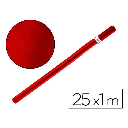 Papel kraft liderpapel rojo cherry rollo 25x1 mt