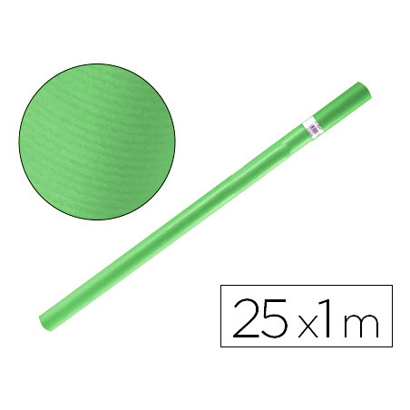 Papel kraft liderpapel verde rollo 25x1 mt