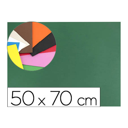 Goma eva liderpapel 50x70cm 60g/m2 espesor 1.5mm verde oscuro