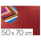 Goma eva con purpurina biodegradable liderpapel 50x70cm 60g/m2 espesor 2 mm rojo