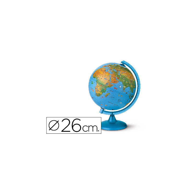 Globo terraqueo con luz modelo arca diametro 26 cm